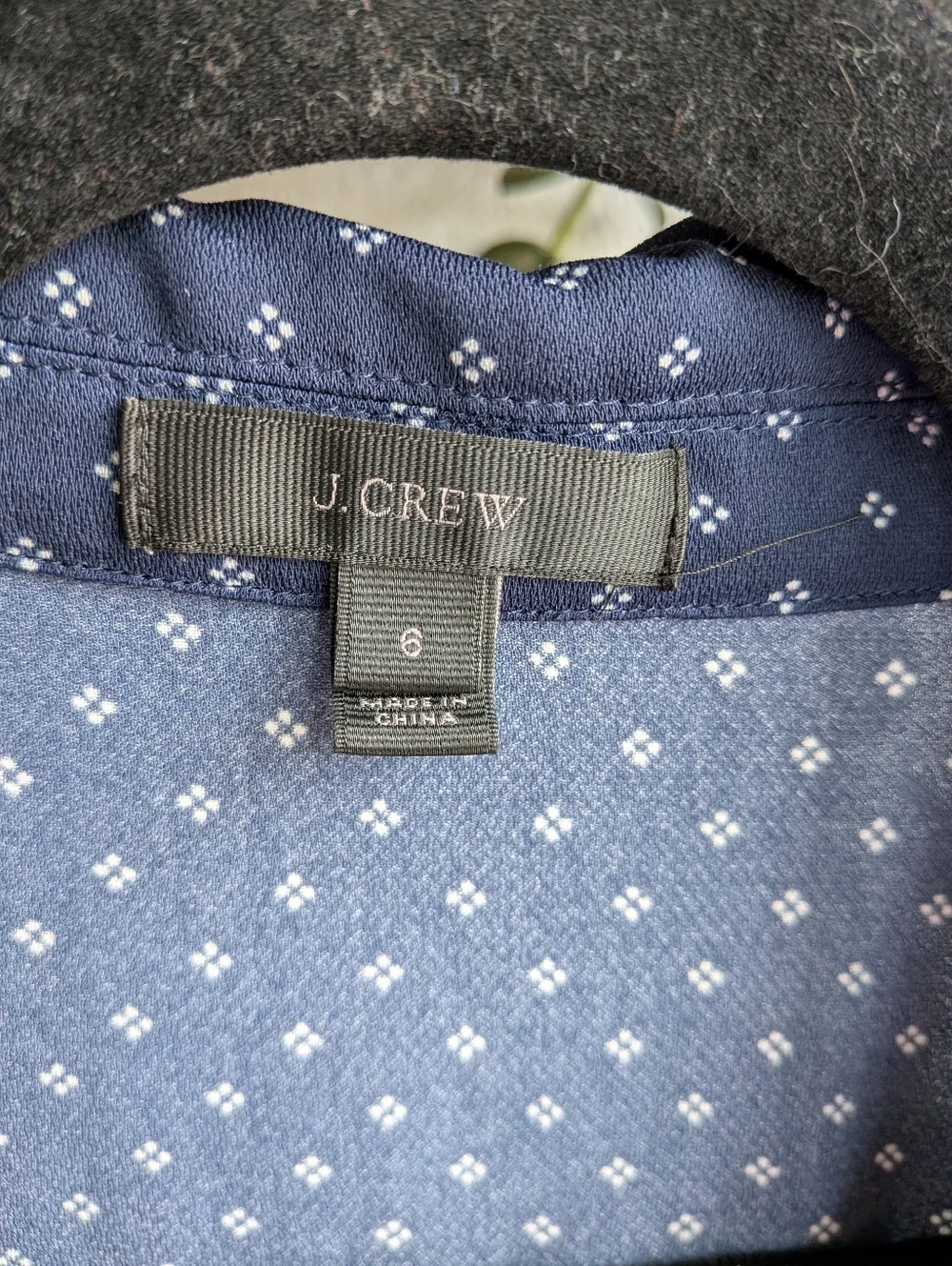 J. Crew Navy Blue Geometric Dot V-Neck Jumpsuit H6250 SP18 Size 6